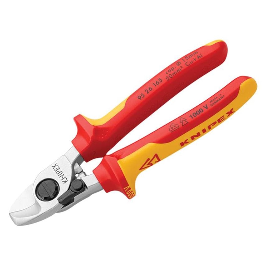 VDE Cable Shears with Return Spring 165mm KPX9526165