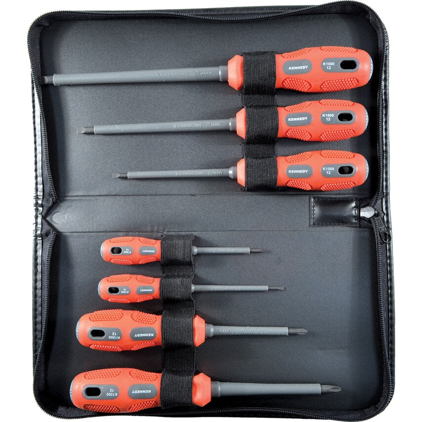 VDE Dual Grip Screwdriver Set 7 Piece