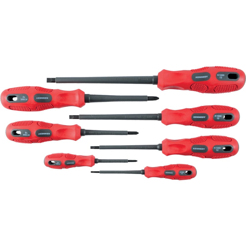 VDE Dual Grip Screwdriver Set 7 Piece