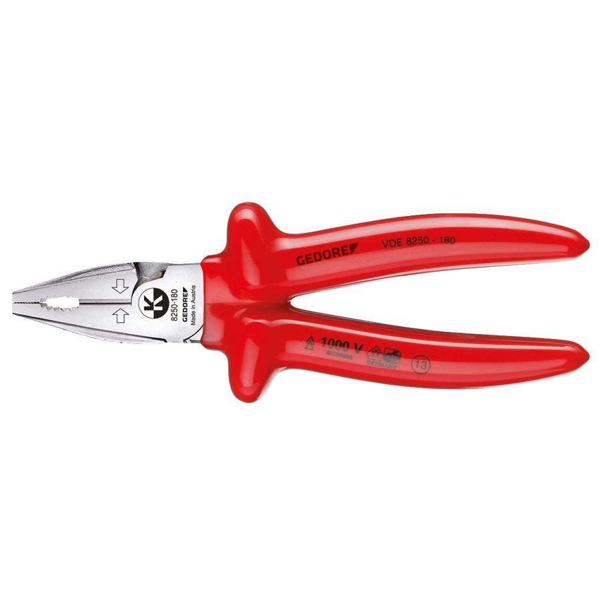 VDE Heavy duty combination pliers with VDE dipped
