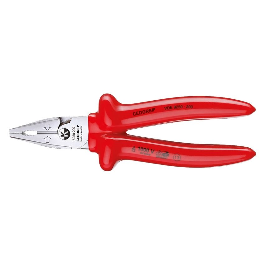 VDE Heavy duty combination pliers with VDE dipped
