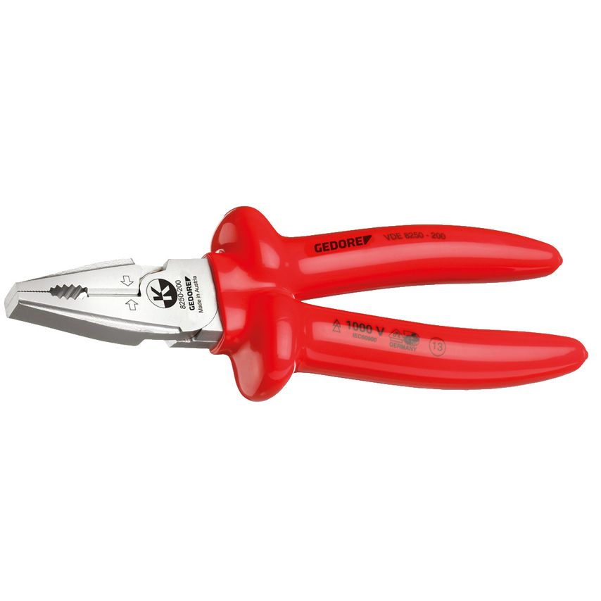 VDE Heavy duty combination pliers with VDE dipped
