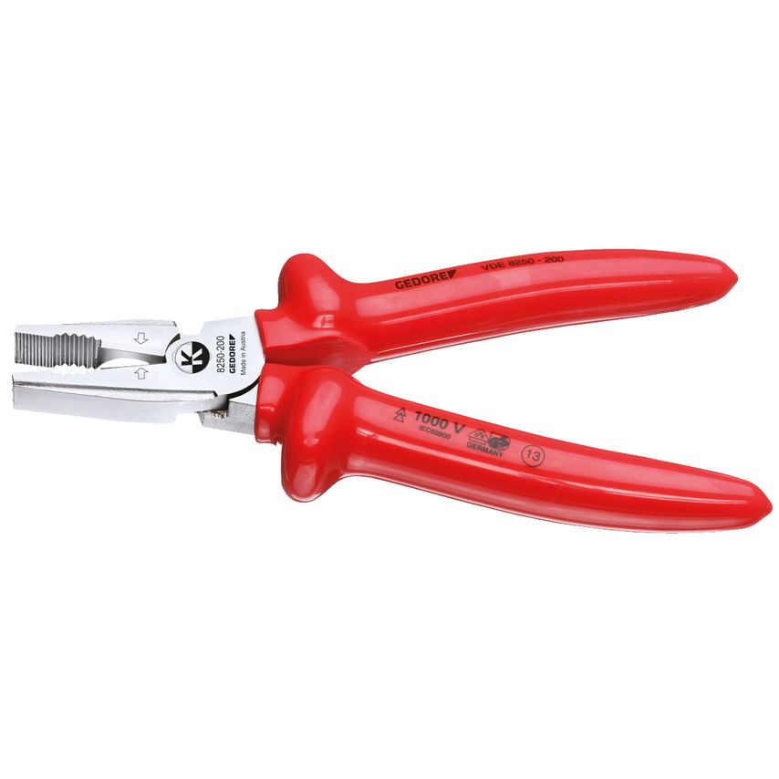 VDE Heavy duty combination pliers with VDE dipped