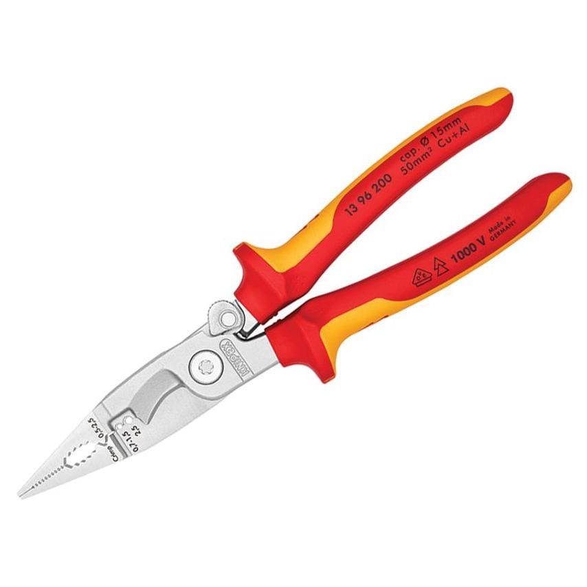 VDE Multifunctional Installation Pliers with Opening Spring 200mm KPX1396200