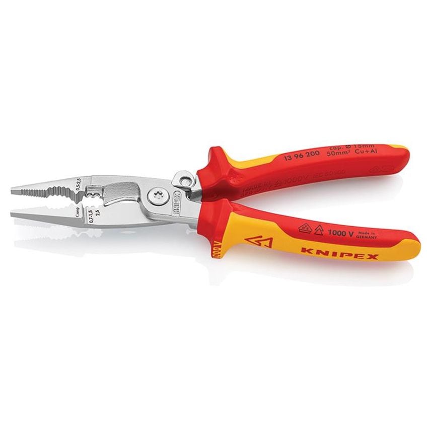 VDE Multifunctional Installation Pliers with Opening Spring 200mm KPX1396200