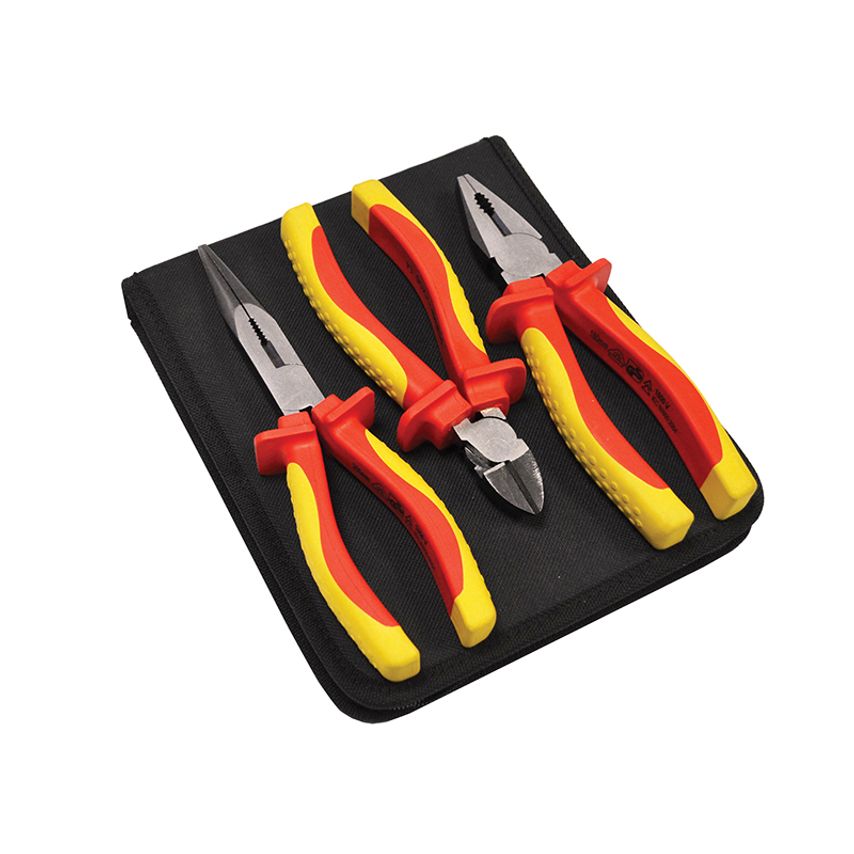 VDE Pliers Set with Pouch, 3 Piece FAIPLVDESET