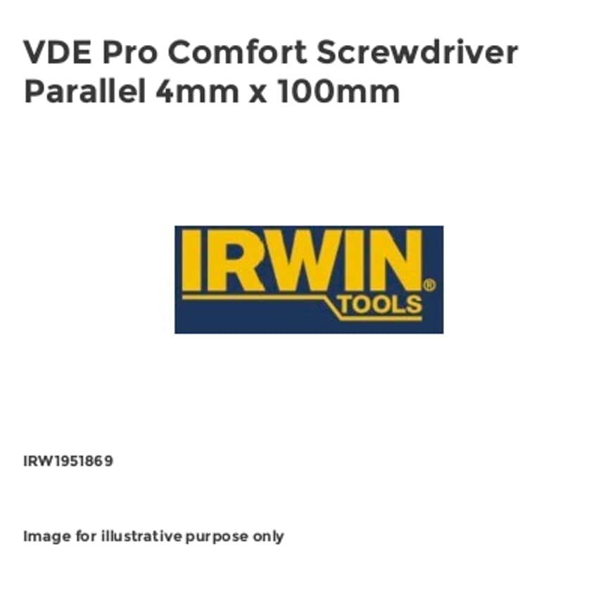 VDE Pro Comfort Screwdriver Parallel 4mm x 100mm