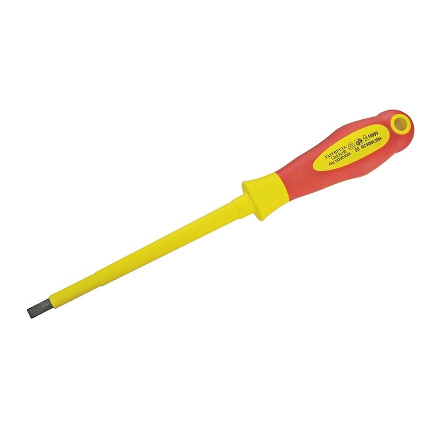 VDE Soft Grip Screwdriver Parallel Slotted Tip 6.5 x 150mm FAISDVDE65