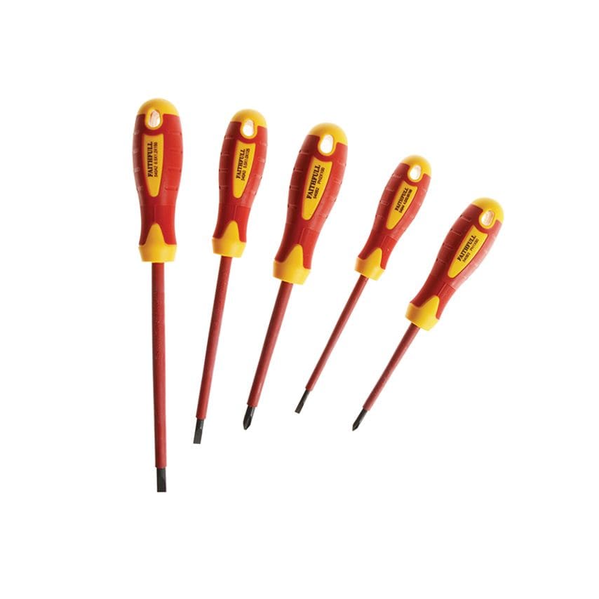 VDE Soft Grip Screwdriver Set, 5 Piece FAISDVDESET5