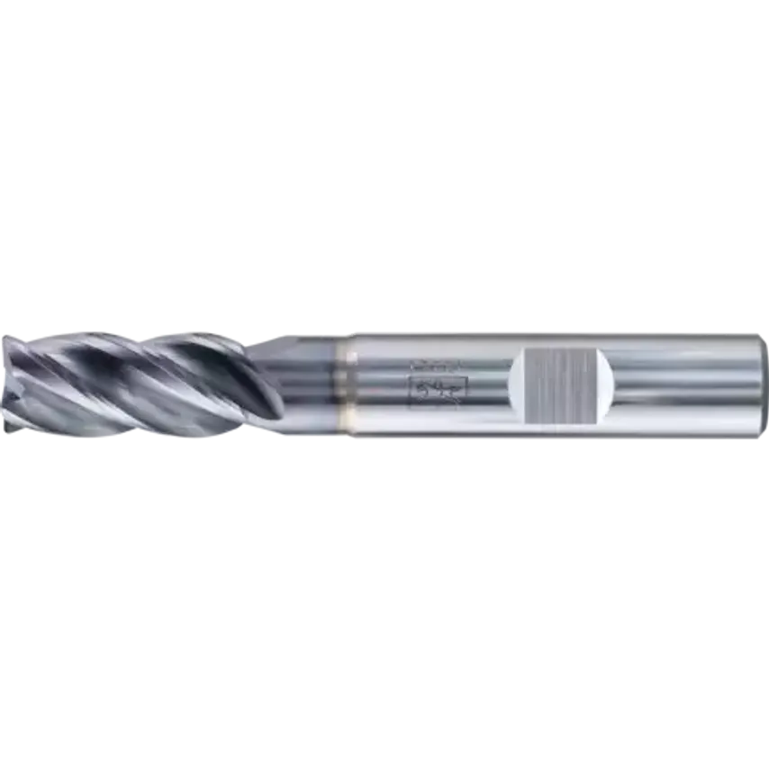 VHM Corner Mill Long 4 Blades Diameter 10mm Radius 0.5mm TiAlN Shank HB Universal Line Roughing Finishing Slot Cutting