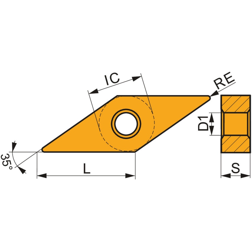 VNMG 160412E-FM T9415 Turning Insert - Negative