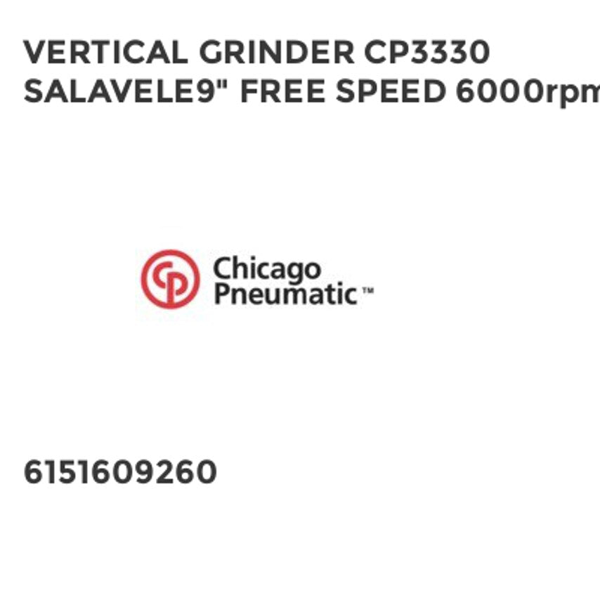Vertical Grinder CP3330 SALAVELE9" Free Speed 6000RPM