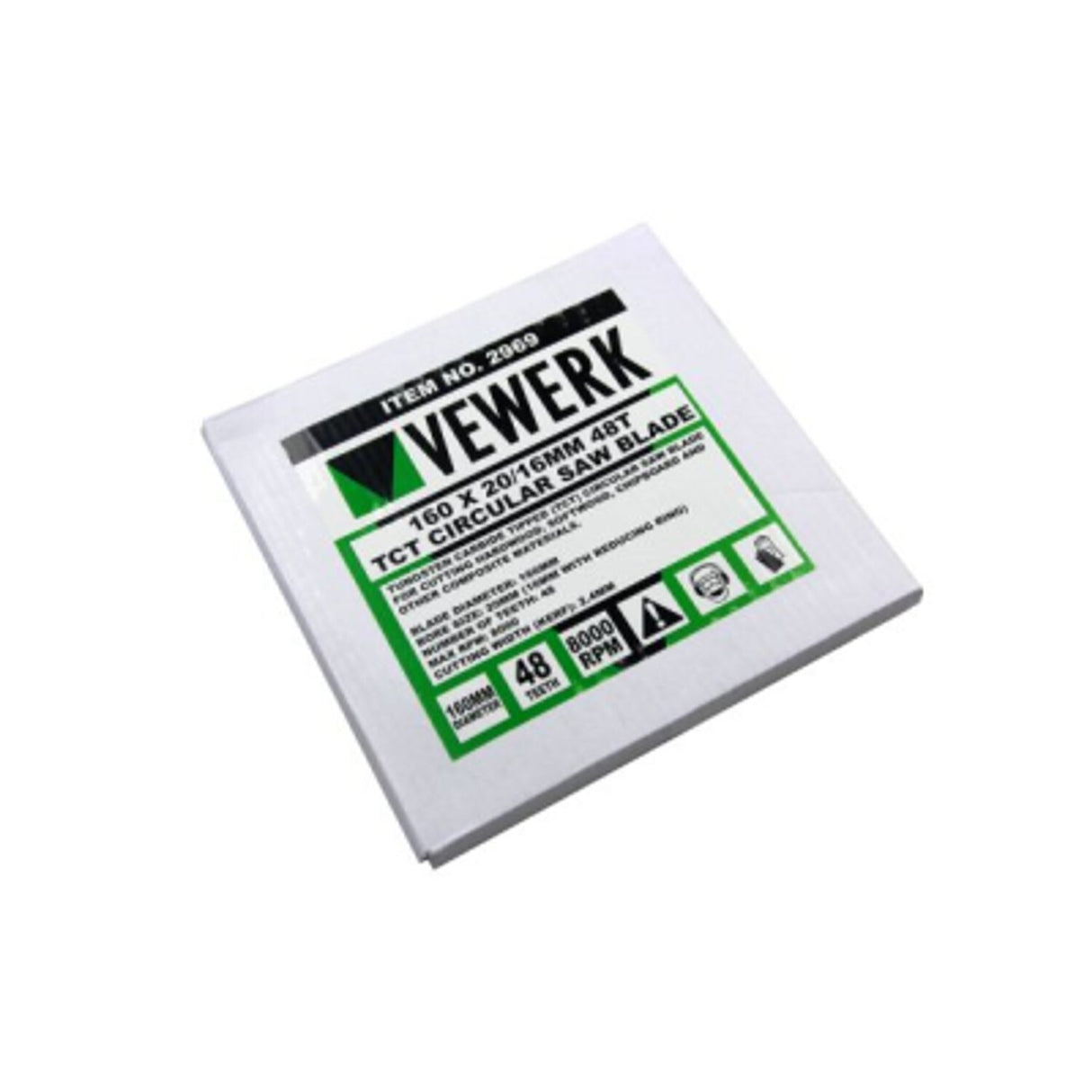 Vewerk 160 x 20/16mm 48T TCT Circular Saw Blade 2.4mm Kerf