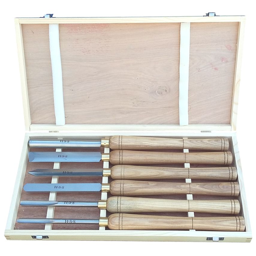 W834 Woodturning 6 Piece HSS Chisel Set