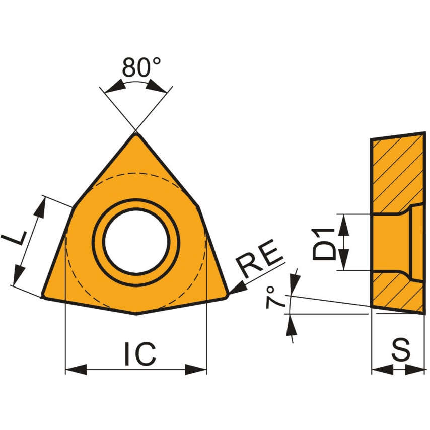 WCMT 06T308E-FM T9415 Turning Insert - Positive