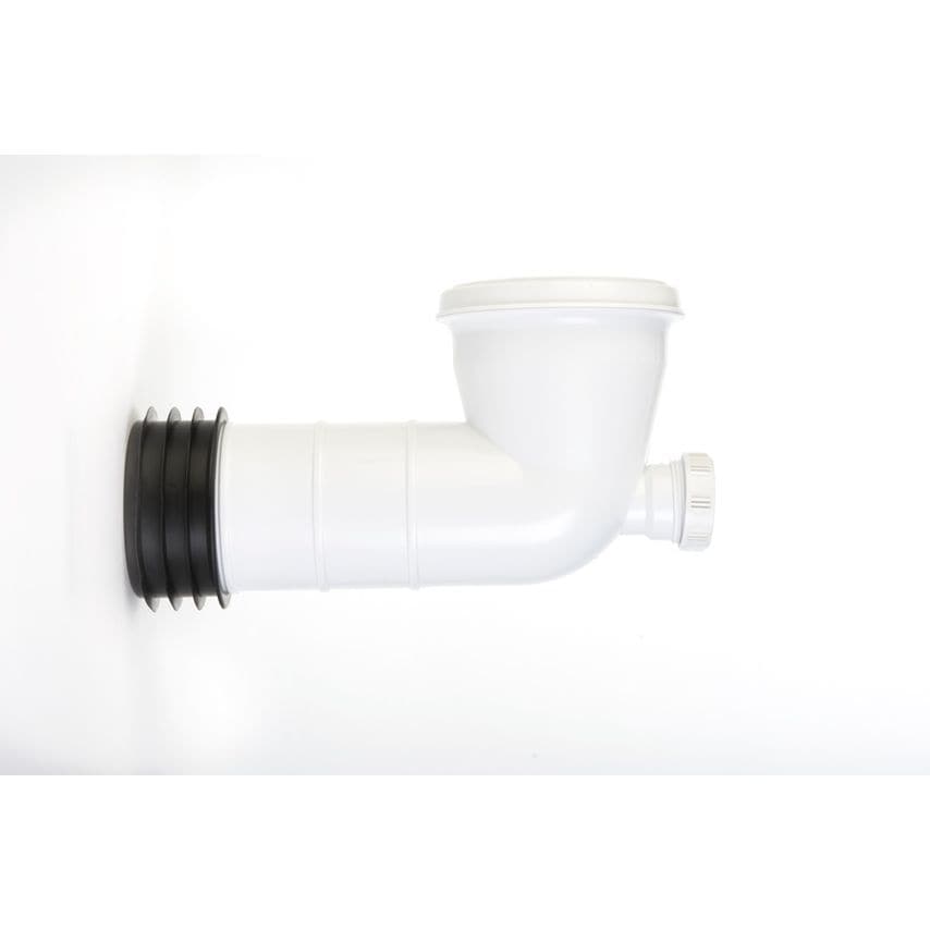 WC Pan Connector with Access Hole & 90 Degree Bend