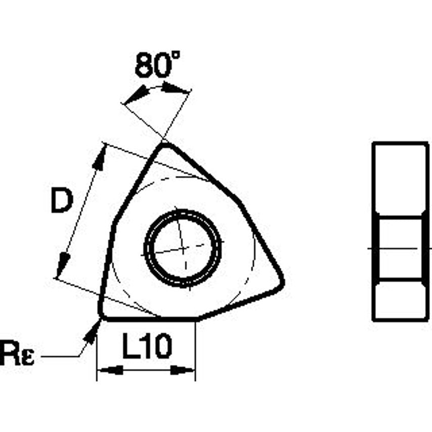 WNGA080408S01225MT ANSI/ISO Turning Insert WN..