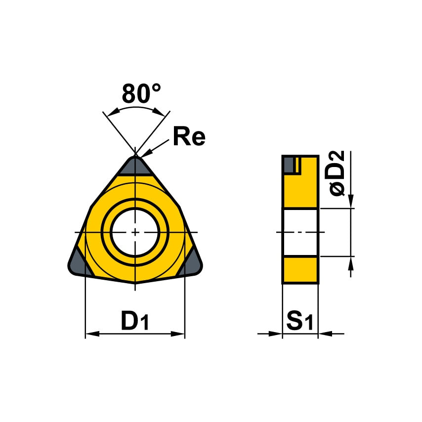 WNMG 080412-mm Insert Grade 2035