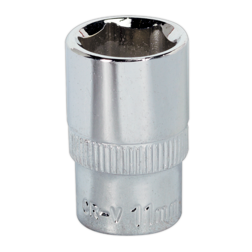 WallDrive Socket 11mm 1/4" Square Drive Fully Polished