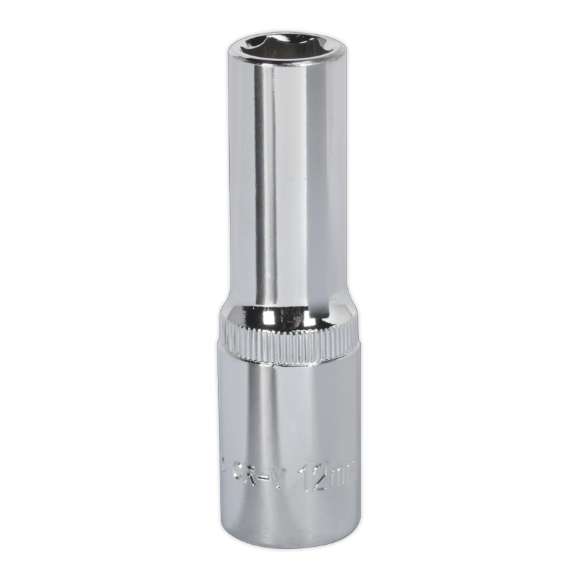 WallDrive Socket 12mm Deep 1/2" Square Drive Fully Polished