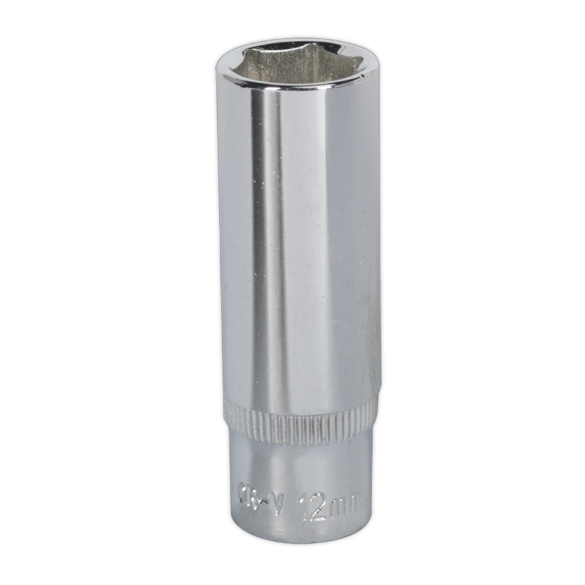 WallDrive Socket 12mm Deep 1/4" Square Drive Fully Polished