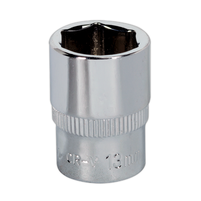 WallDrive Socket 13mm 1/4" Square Drive Fully Polished