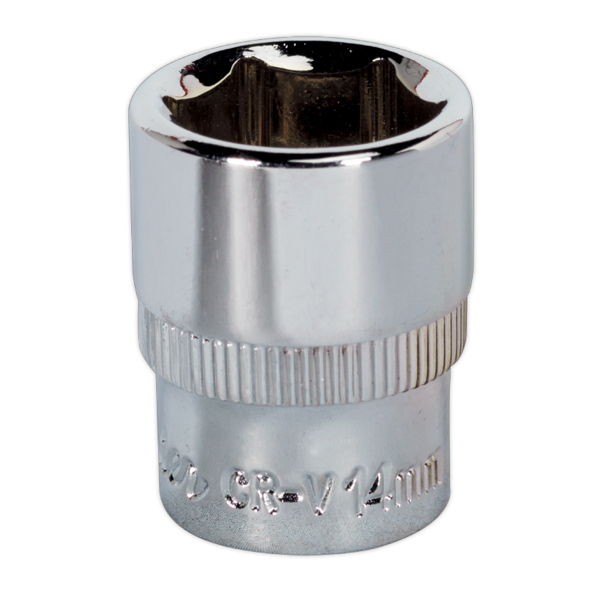 WallDrive Socket 14mm 1/4" Square Drive Fully Polished
