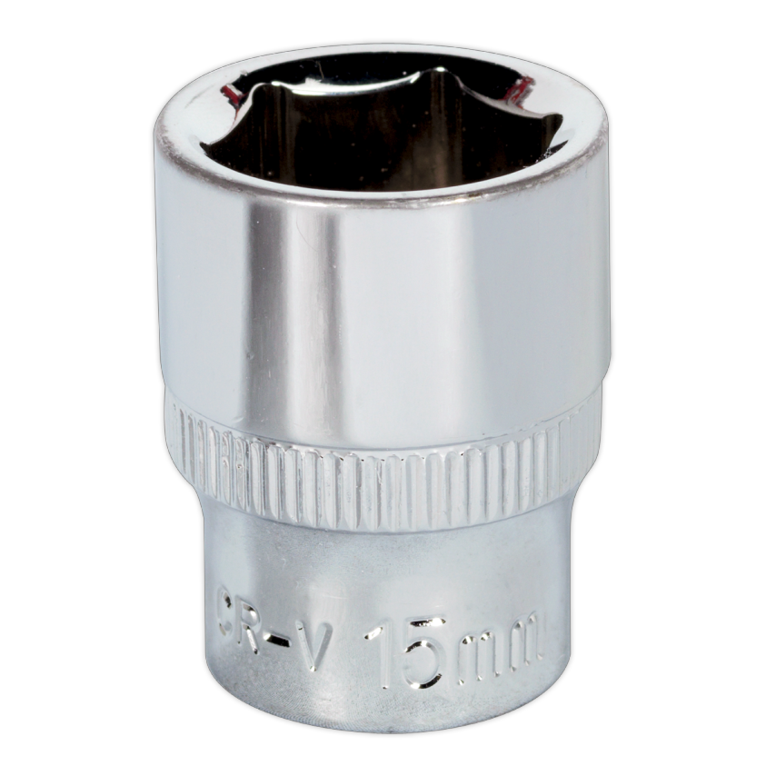 WallDrive Socket 15mm 3/8" Square Drive Fully Polished