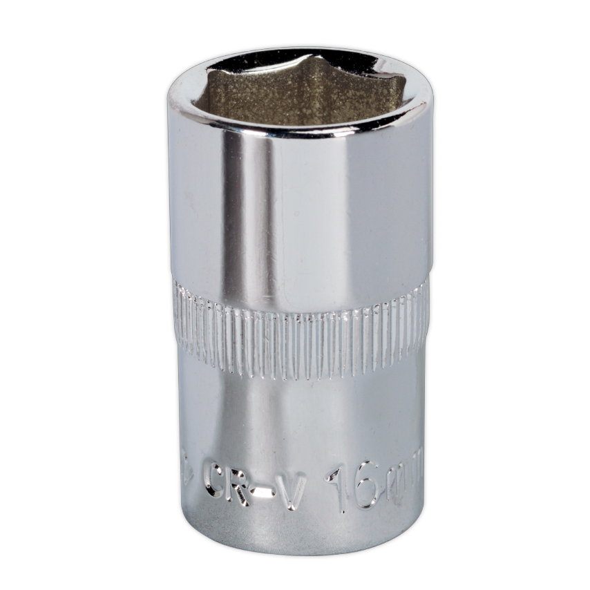 WallDrive Socket 16mm 1/2" Square Drive Fully Polished