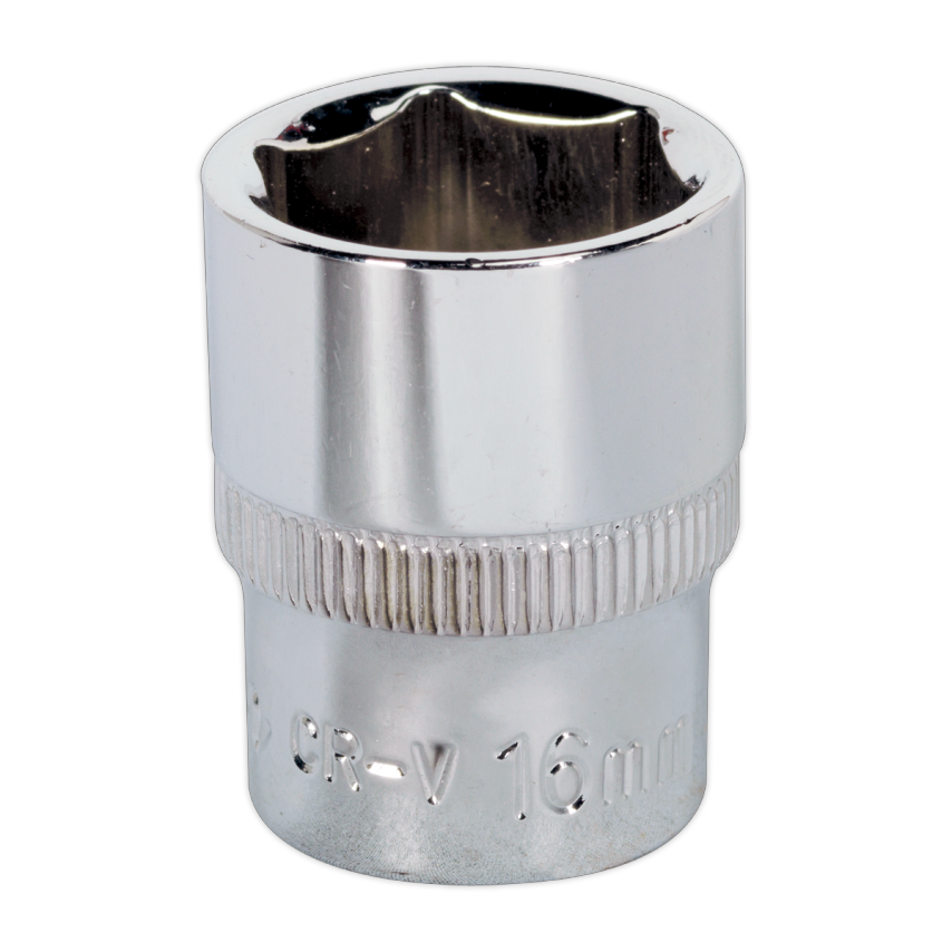 WallDrive Socket 16mm 3/8" Square Drive Fully Polished