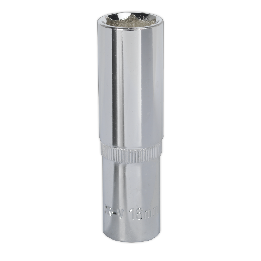 WallDrive Socket 16mm Deep 1/2" Square Drive Fully Polished