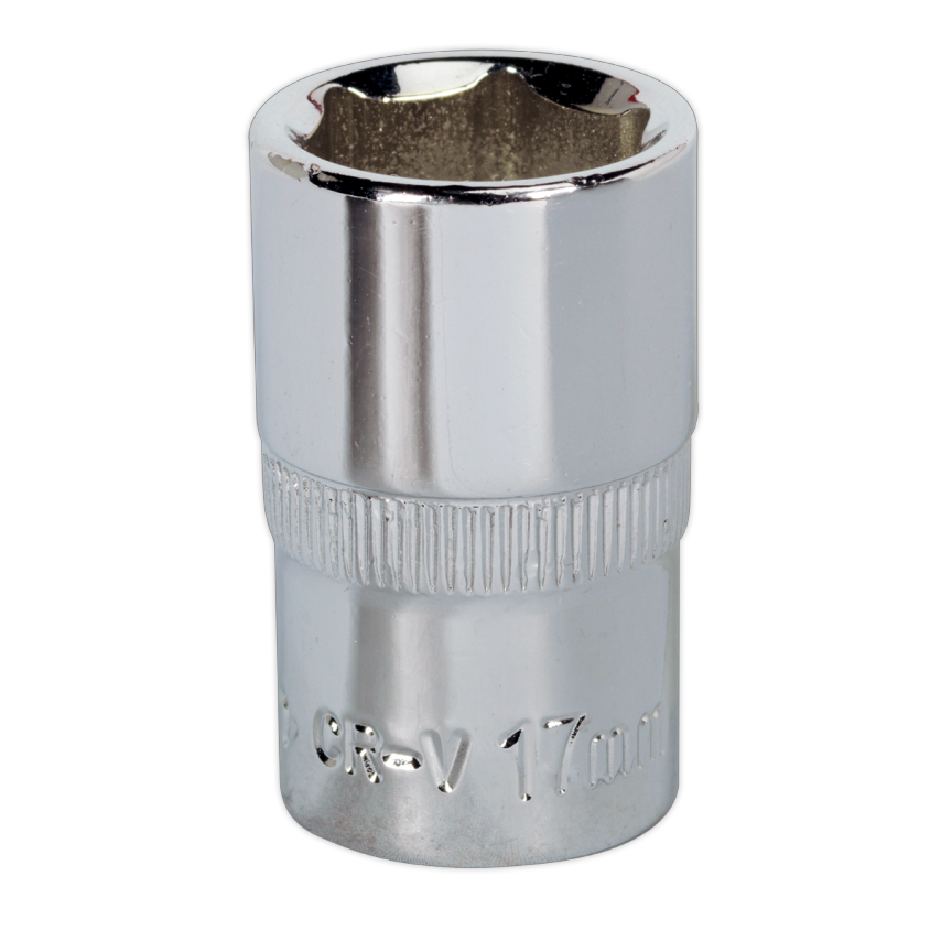 WallDrive Socket 17mm 1/2" Square Drive Fully Polished