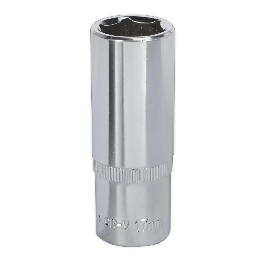 WallDrive Socket 17mm Deep 3/8" Square Drive Fully Polished
