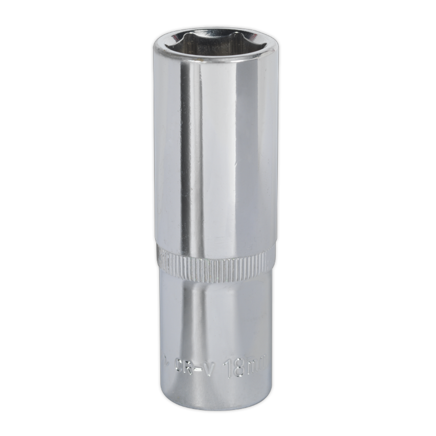 WallDrive Socket 18mm Deep 1/2" Square Drive Fully Polished