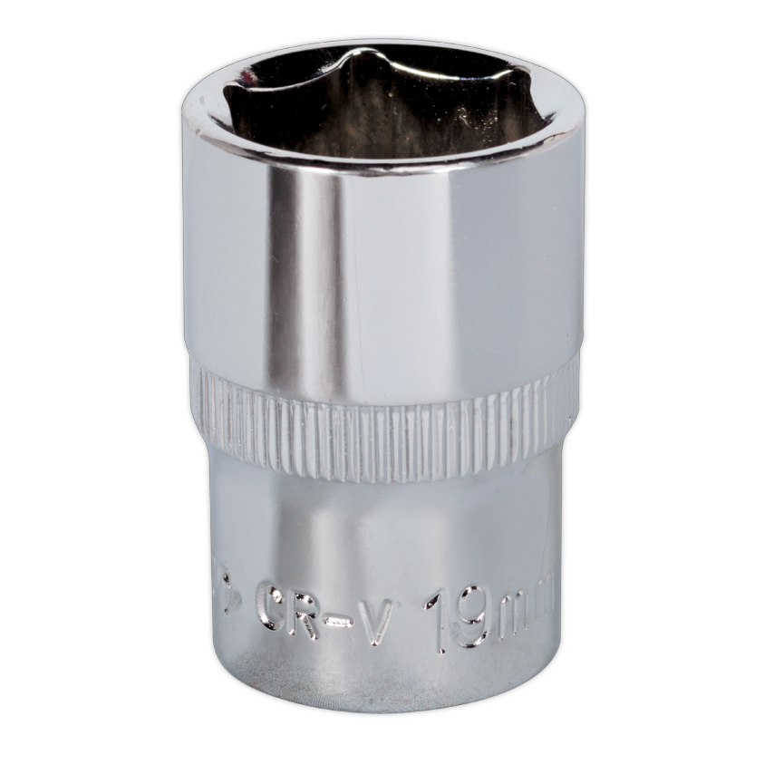 WallDrive Socket 19mm 1/2" Square Drive Fully Polished