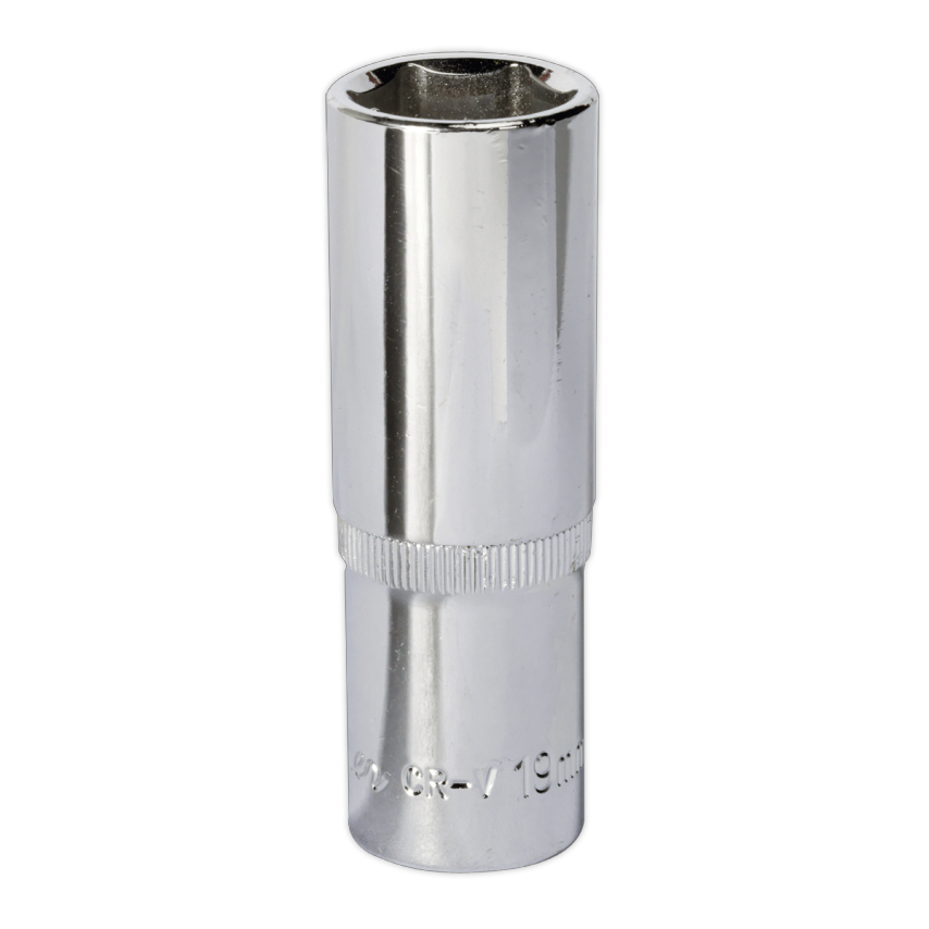 WallDrive Socket 19mm Deep 1/2" Square Drive Fully Polished
