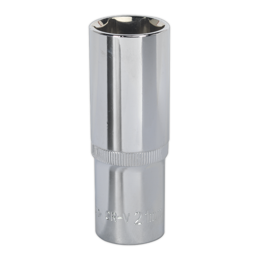 WallDrive Socket 21mm Deep 1/2" Square Drive Fully Polished