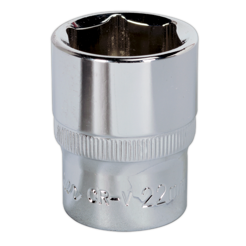 WallDrive Socket 22mm 1/2" Square Drive Fully Polished