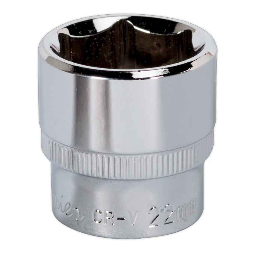 WallDrive Socket 22mm 3/8" Square Drive Fully Polished