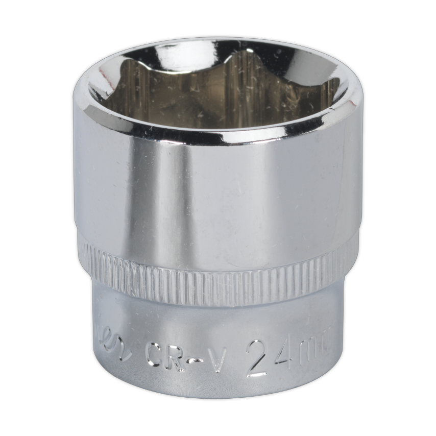 WallDrive Socket 24mm 3/8" Square Drive Fully Polished