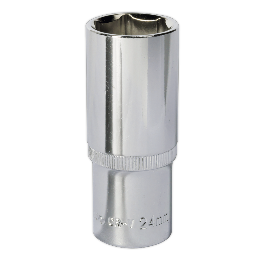 WallDrive Socket 24mm Deep 1/2" Square Drive Fully Polished