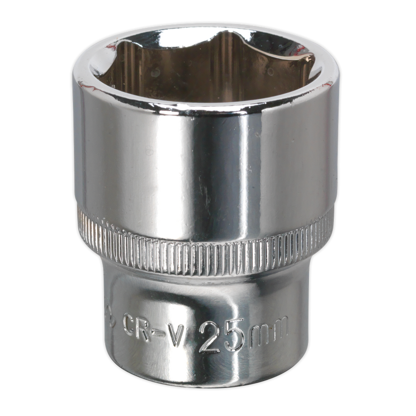 WallDrive Socket 25mm 1/2" Square Drive Fully Polished