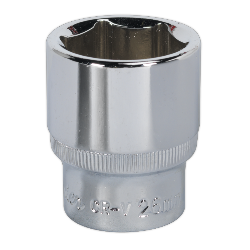 WallDrive Socket 26mm 1/2" Square Drive Fully Polished