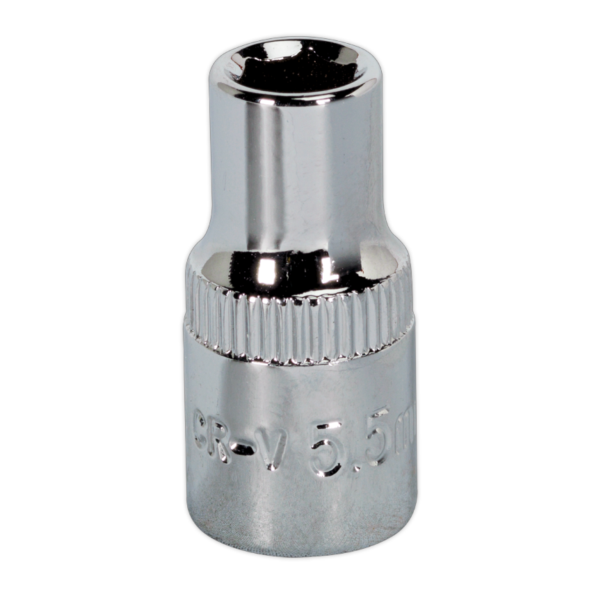 WallDrive Socket 5.5mm 1/4" Square Drive Fully Polished