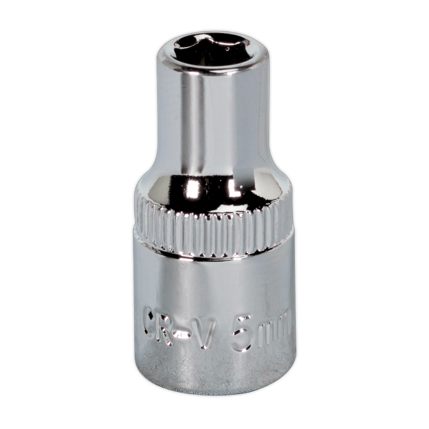 WallDrive Socket 5mm 1/4" Square Drive Fully Polished