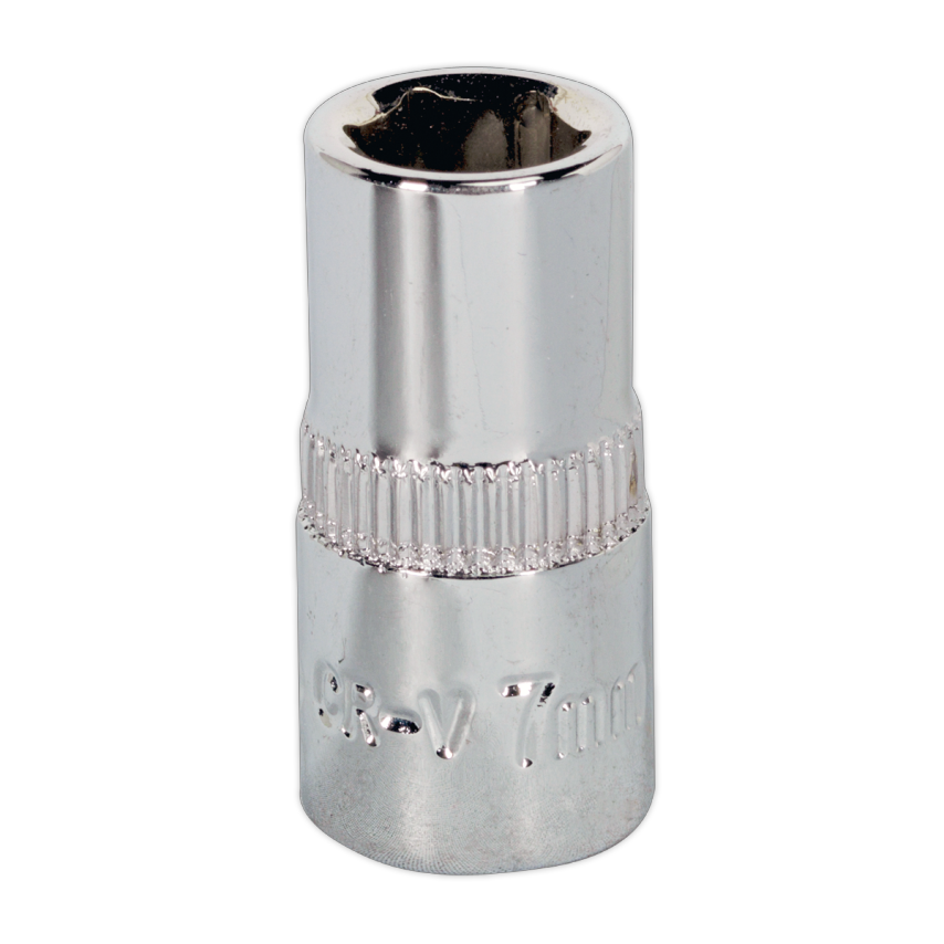WallDrive Socket 7mm 1/4" Square Drive Fully Polished