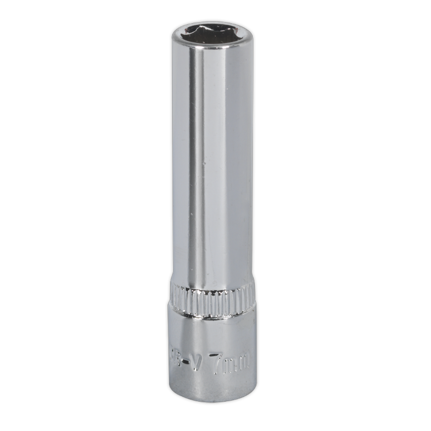 WallDrive Socket 7mm Deep 1/4" Square Drive Fully Polished