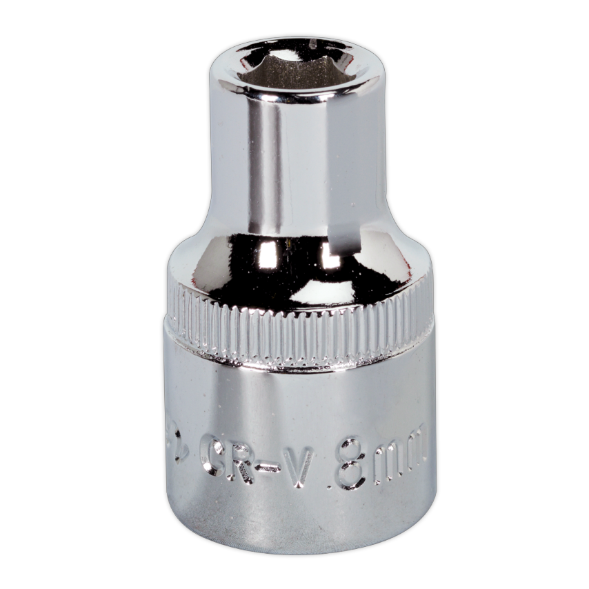 WallDrive Socket 8mm 1/2" Square Drive Fully Polished