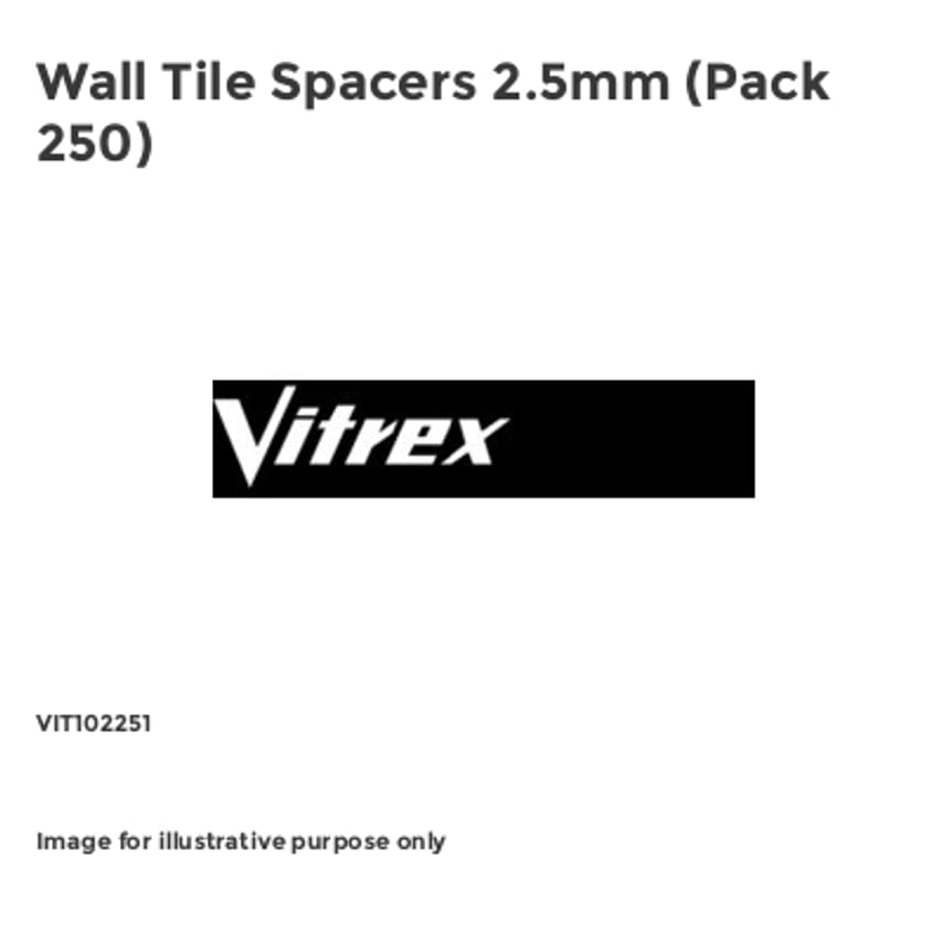 Wall Tile Spacers 2.5mm (Pack 250) VIT102251