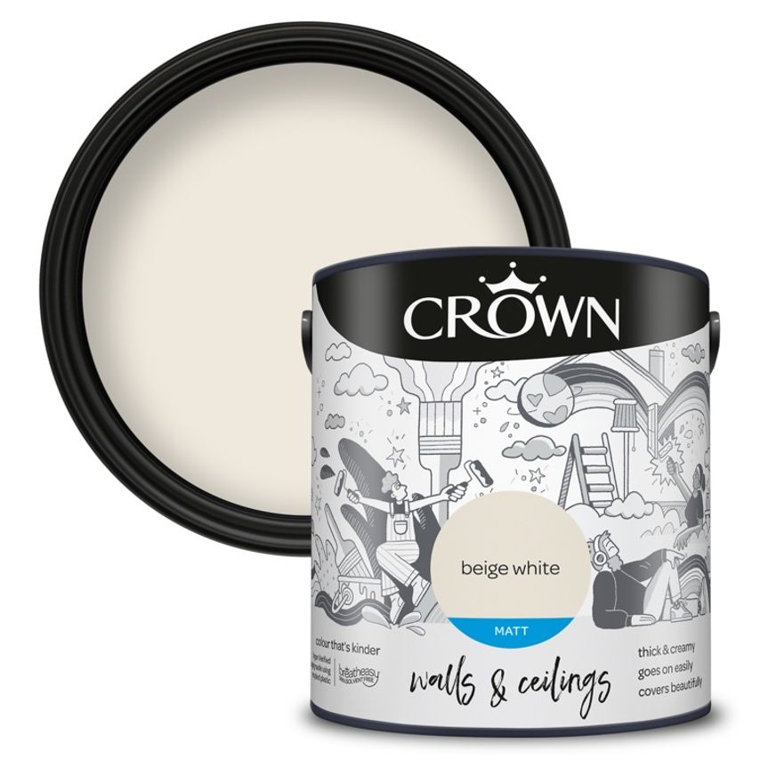Walls & Ceilings Matt 2.5L Beige White
